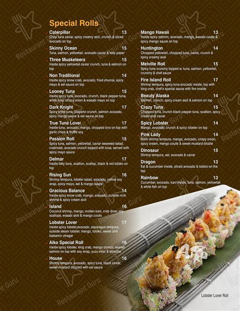 aiko asian bistro|aiko sushi menu.